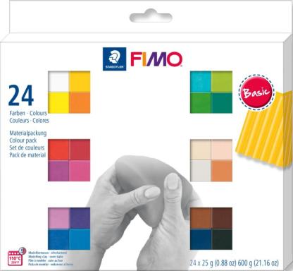 FIMO SOFT Modelliermasse-Set "Basic", 24er Set