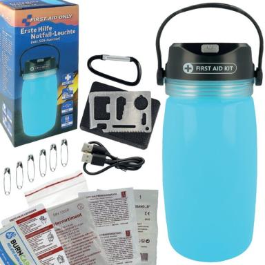 FIRST AID ONLY Erste-Hilfe-Tasche Camping Outdoorlampe ohne DIN blau