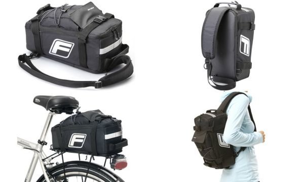 FISCHER Fahrrad-Gepäckträgertasche 2in1, schwarz (11580233)