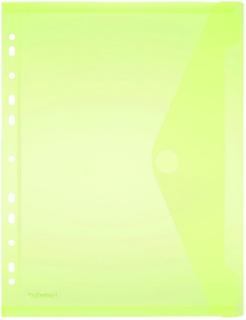 PP-Umschlag A4, Lochrand gelb transparent