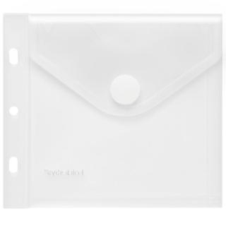 CD-Hülle mit Abheftung klar transparent, Klettverschluss