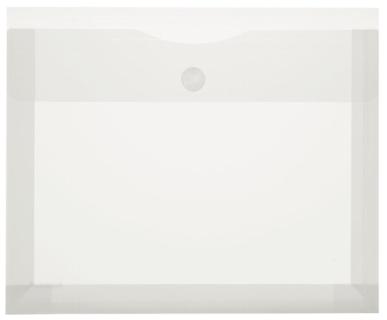 PP-Umschlag A4 quer, Dehnfalten 50mm, transparent klar, Klettverschluss