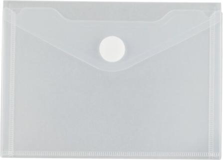 Doppel-Sichttasche A6 quer, Klett- verschluss, farblos matt transparent