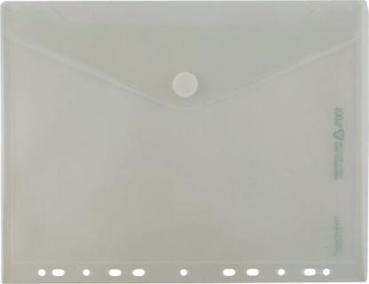 Sichttasche, DIN A4 Abheftrand, mit Klettverschluss, farblos transparent,