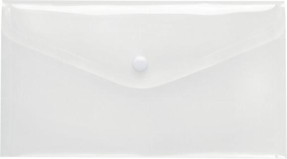 Sichttasche DIN Lang farblos klar transparent, mit Druckknopf,