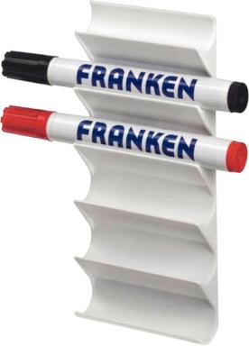 FRANKEN Halter f. 4 Tafelschreiber,Wischer,magnetisch,Kunststoff grau