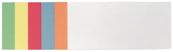 FRANKEN Moderationskarte,Rechteck,9,5x20,5cm,selbstklebend,farbig sortiert,VE=3