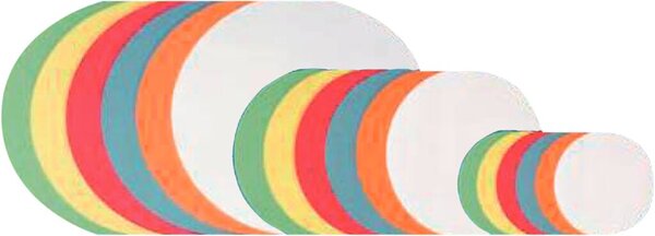 FRANKEN Moderationskarte, Kreis, Durchm.: 95 mm, sortiert in den Farben: weiß, 