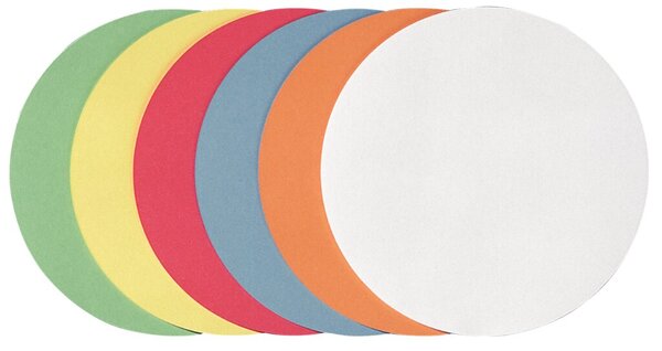 FRANKEN Moderationskarte, Kreis, Durchm.: 140 mm, sortiert in den Farben: weiß,