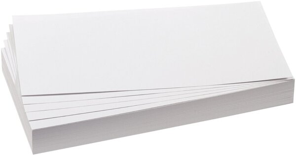 FRANKEN Moderationskarte, Rechteck, 205 x 95 mm, weiß 100% Altpapier, 130 g/qm 