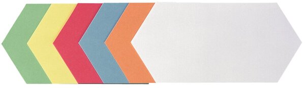 FRANKEN Moderationskarte, Rhombus, 205 x 95 mm, sortiert in den Farben: weiß, h