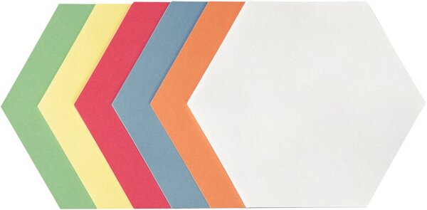 FRANKEN Moderationskarte, Wabe, 190 x 165 mm, sortiert in den Farben: weiß, hel
