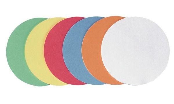 FRANKEN Moderationskarten Kreis 14cm farblich sortiert