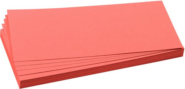 FRANKEN Moderationskarten Rechtecke/UMZ 1020 07 9,5x20,5cm rot Inh.500
