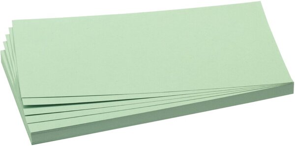 FRANKEN Moderationskarten Rechtecke/UMZ 1020 19 9,5x20,5cm hellgrün Inh.500
