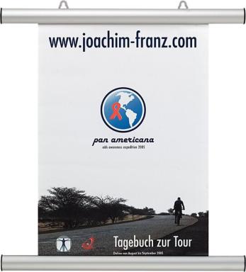 FRANKEN Plakatleiste, Aluminium, silber, Länge: 425 mm zwei verstellbare Aufhän