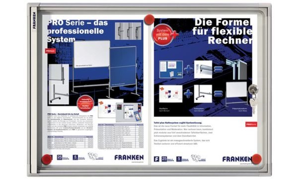 FRANKEN Schaukasten X-tra!Line, 9 x DIN A4, Metall-Rückwand (70010944)