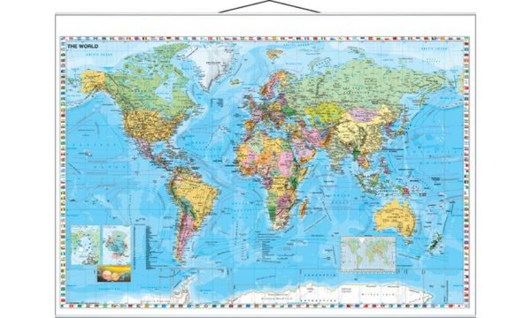 FRANKEN Weltkarte, laminiert, (B)1. 370 x (H)970 mm (70010178)