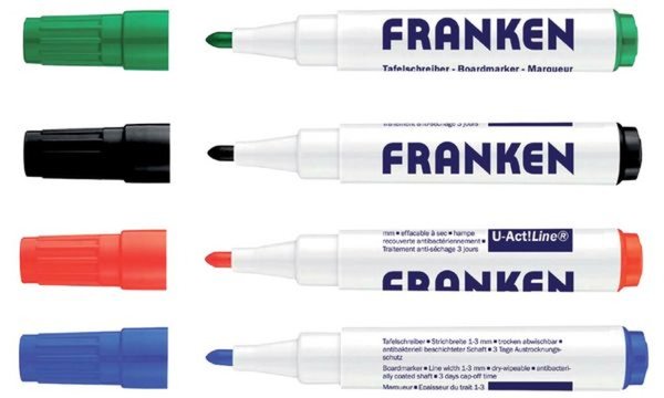 FRANKEN Whiteboard-Marker U-ACT! Line, farbig sortiert Rundspitze, Strichstärke