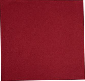 Servietten Eleganza 1-lagig 40 x 40 cm bordeaux, 1/4 Falz, Airlaid, FSC-Mix