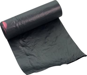Müllbeutel mit Zugband Eco 60 l LDPE Rolle, grau, Maße: 650 x 650 mm