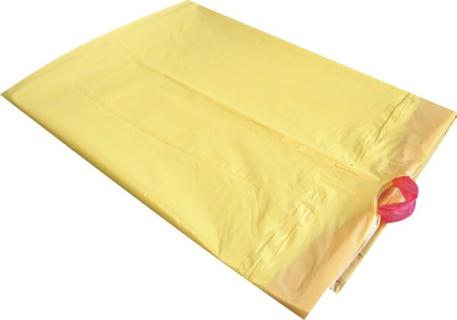 Müllsäcke mit Zugband 120 l LDPE Rolle gelb, Maße: 700 x 1100 mm