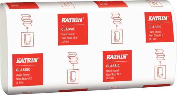 Falthandtuch Katrin Classic NonStop M2b, 4000 Bl.,2-lg., weiß, 24x24cm