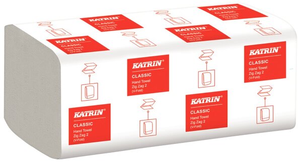 Falthandtuch Katrin Classic ZZ 2 4000 Blatt, 2-lg. weiß 24,4 x 23cm