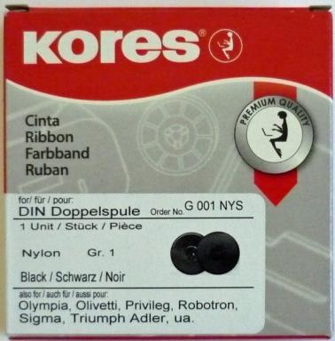 Farbband Gr. 1 schwarz für DIN Doppelspule