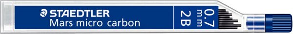 Feinminen Mars micro carbon 0,7mm 2B, passend für alle Druckbleistifte