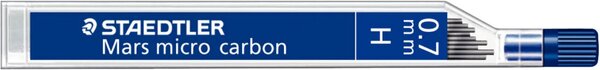 Feinminen Mars micro carbon 0,7mm H, passend für alle Druckbleistifte