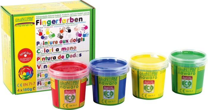 Fingermalfarbe 4er Set Nawaro, Nr: 79601
