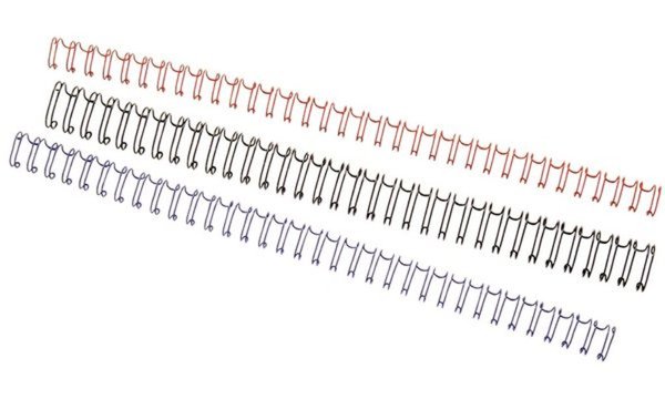 GBC Drahtbinderücken WireBind, A4, 34 Ringe, 12,5 mm, silber 3:1 Teilung, Binde