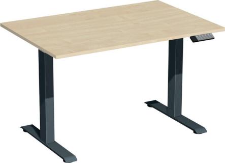 Elevate Basic Elektro-Hubtisch 1200x800x730-1230 ahorn/anthrazit