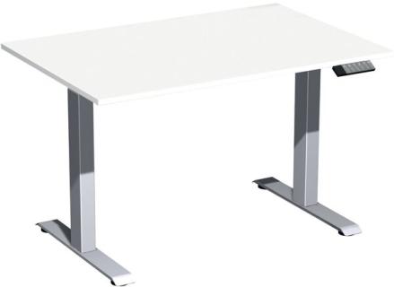 Elevate Basic Elektro-Hubtisch 1200x800x730-1230 weiß/silber