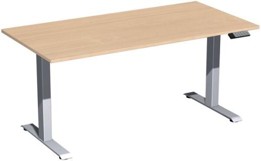 Elevate Basic Elektro-Hubtisch 1600x800x730-1230 buche/silber