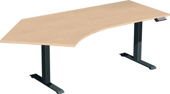 Elevate Basic Elektro-Hubtisch 2166x1130x730-1230 buche/anthrazit