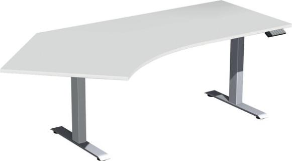 Elevate Basic Elektro-Hubtisch 2166x1130x730-1230 lichtgrau/silber