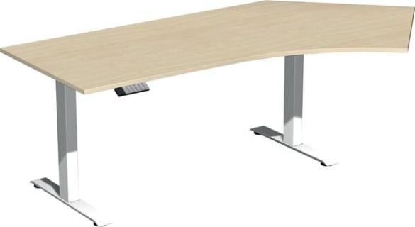 Elevate Basic Elektro-Hubtisch 2166x1130x730-1230 ahorn/weiß