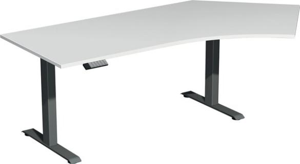 Elevate Basic Elektro-Hubtisch 2166x1130x730-1230 lichtgrau/anthrazit