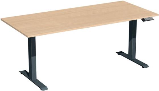 Elevate Basic Elektro-Hubtisch 1800x800x730-1230 buche/anthrazit