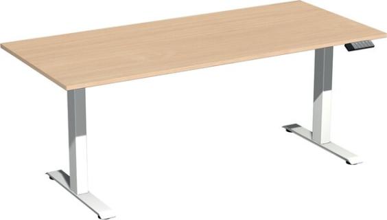 Elevate Basic Elektro-Hubtisch 1800x800x730-1230 buche/weiß