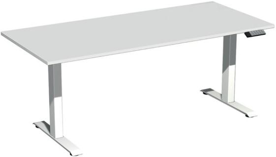 Elevate Basic Elektro-Hubtisch 1800x800x730-1230 lichtgrau/weiß