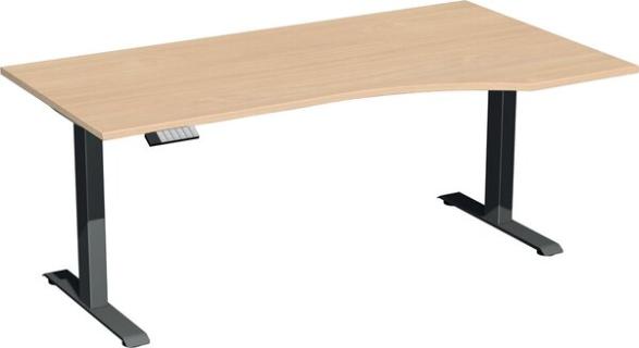 Elevate Basic Elektro-Hubtisch 1800x1000x730-1230 buche/anthrazit