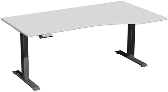 Elevate Basic Elektro-Hubtisch 1800x1000x730-1230 lichtgrau/anthrazit