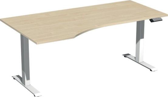 Elevate Basic Elektro-Hubtisch 1800x1000x730-1230 ahorn/weiß