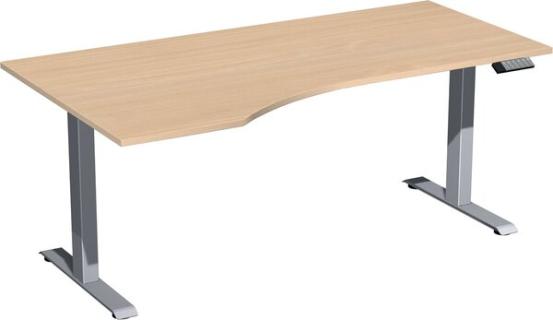 Elevate Basic Elektro-Hubtisch 1800x1000x730-1230 buche/silber