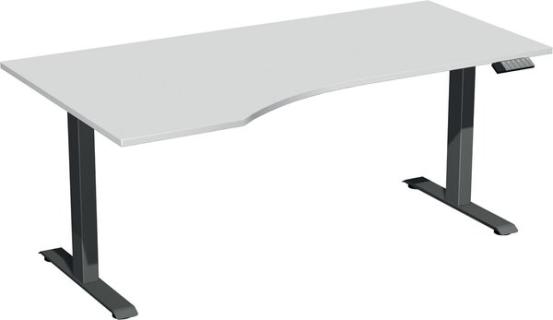 Elevate Basic Elektro-Hubtisch 1800x1000x730-1230 lichtgrau/anthrazit