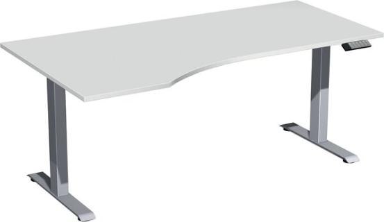Elevate Basic Elektro-Hubtisch 1800x1000x730-1230 lichtgrau/silber