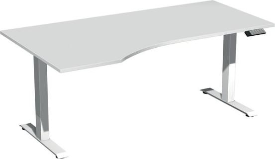 Elevate Basic Elektro-Hubtisch 1800x1000x730-1230 lichtgrau/weiß
